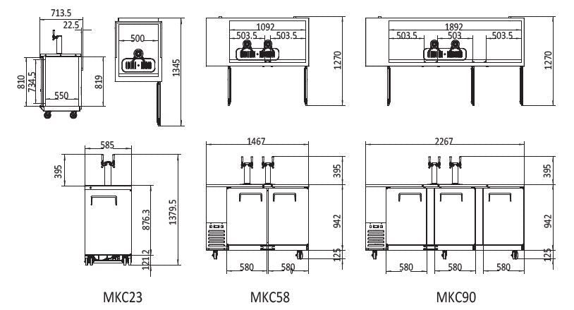 Atosa Keg Cooler Fridge MKC58