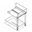 Fagor Stainless Steel Corner Bench w/ Introduction of Baskets by the Right Side E-90D