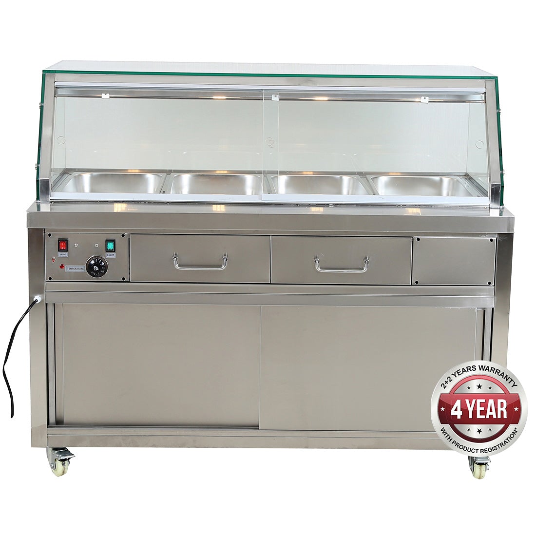 Heated Bain Marie Food Display - PG150FE-YG