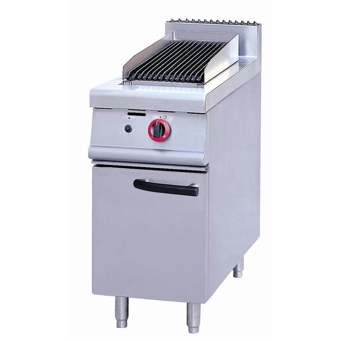 JZH-RHA Narrow Gas Char Grill on Cabinet Lava Rock