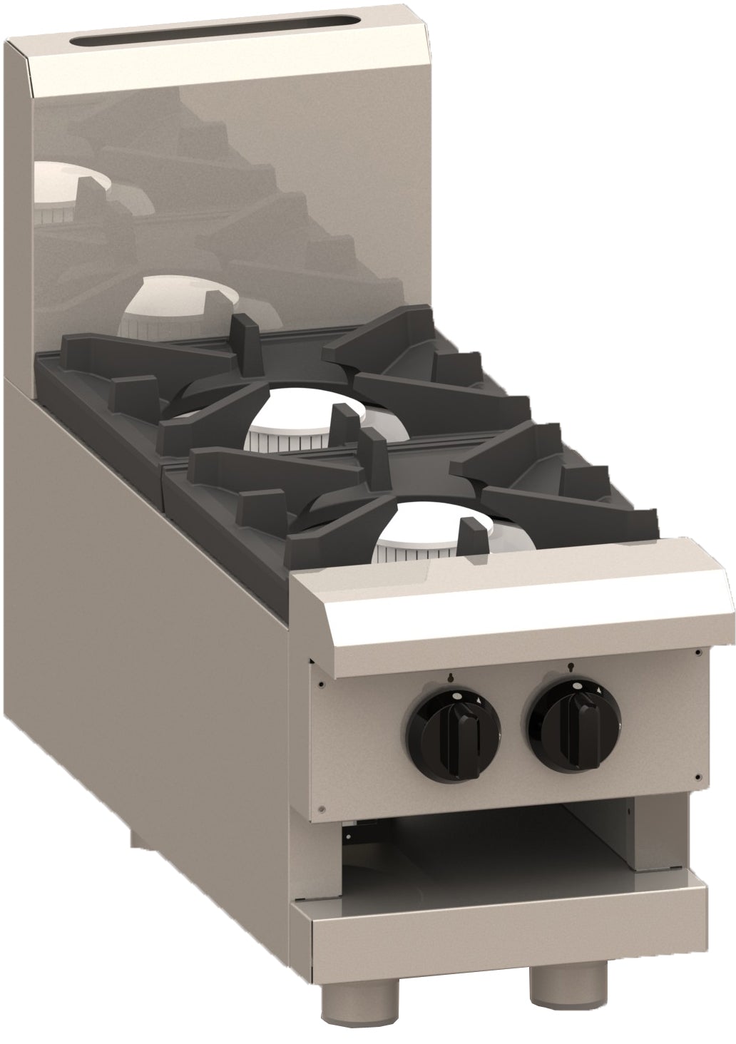 LUUS Professional Benchtop 2 Burner Cooktop 300mm CS-2B-B