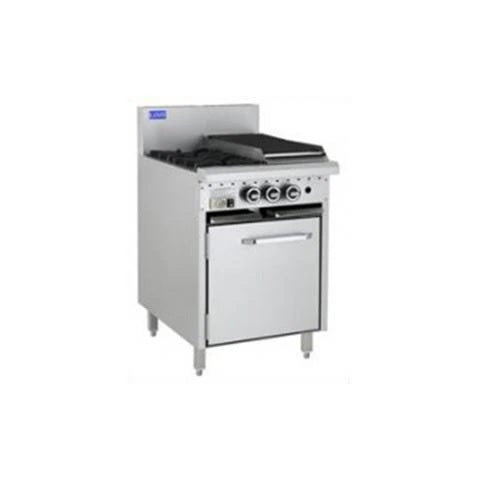 LUUS RS-2B3C – 600mm Professional Oven, 2 Burners & 300mm Char