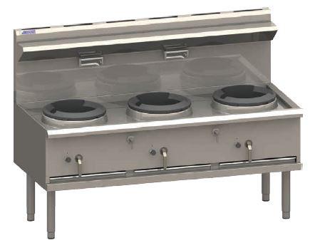 LUUS WZ-3C – Commercial Compact Waterless Wok 325mm Rings