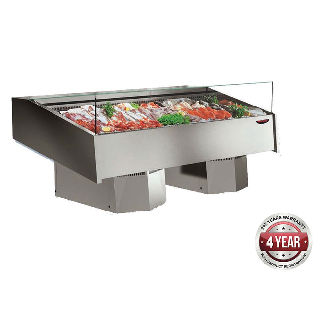 Multiplexable Serve-over Refrigerated Fish Open Display 1540mm - FSG1500