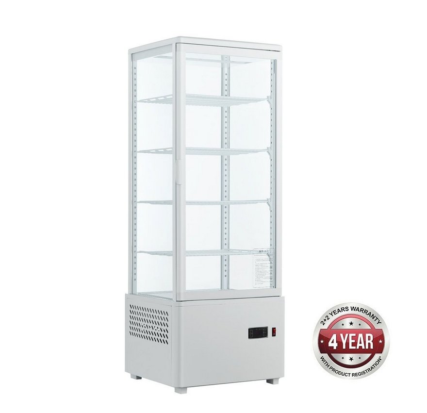 TCBD108L Four Sided Countertop Display Fridge 447x400x1194mm