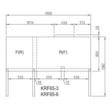 Turbo Air KRF65-3 Top Mount Dual Temp Fridge and Freezer