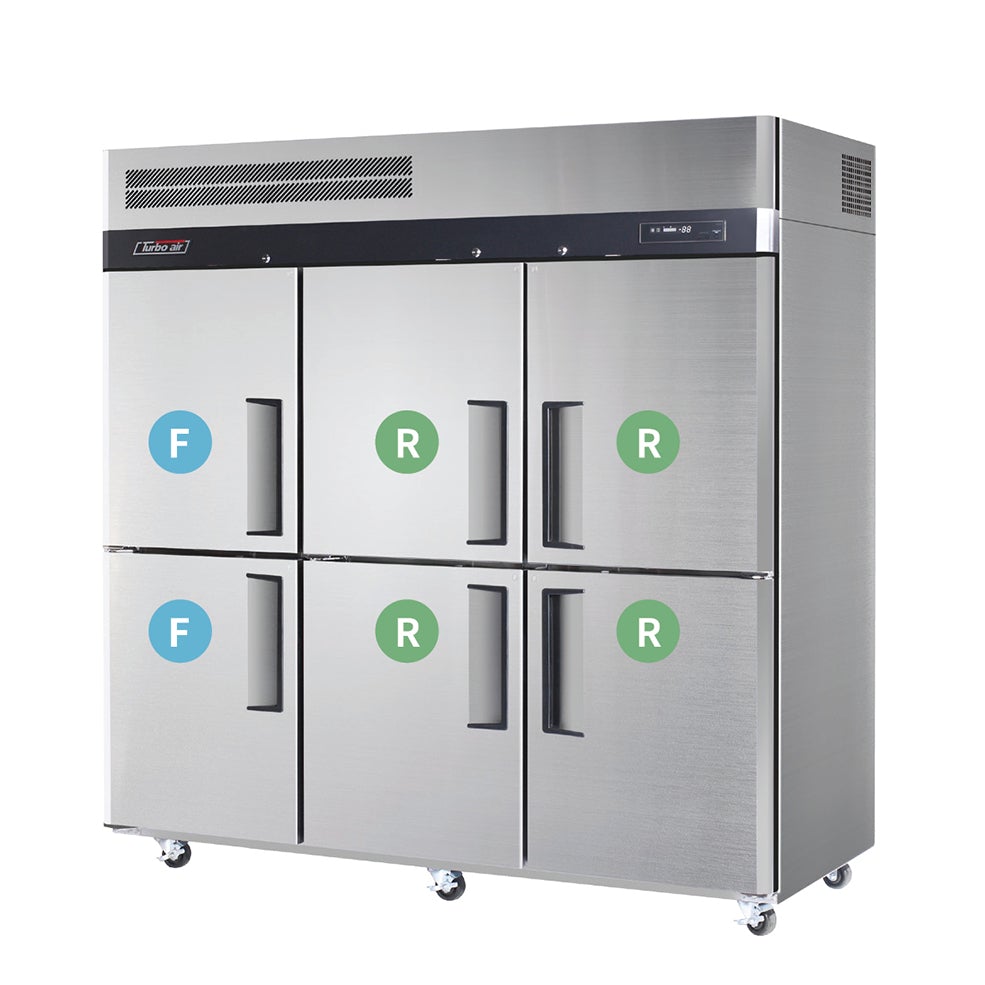 Turbo Air KRF65-6 Top Mount Dual Temp Fridge and Freezer