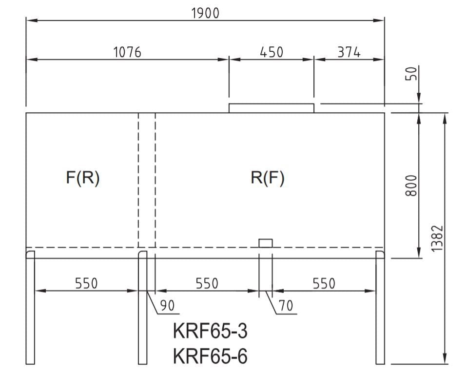 Turbo Air KRF65-6 Top Mount Dual Temp Fridge and Freezer