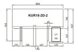 Turbo Air KUR18-2D-2 Undercounter 2 Door 2 Drawer Chiller