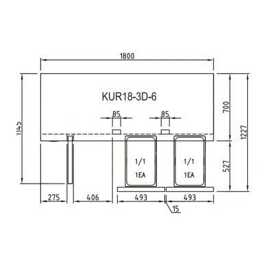 Turbo Air KUR18-3D-6 Drawer Under Counter Side Prep Table Fridge