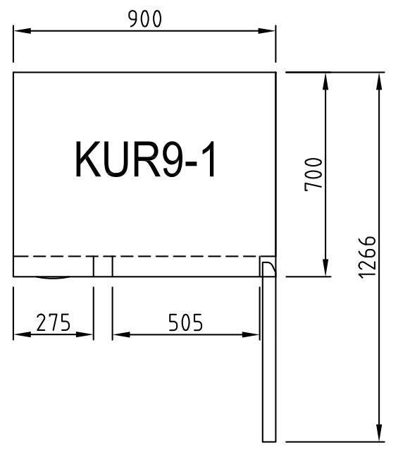 Turbo Air KUR9-1 Under Counter Side Prep Table Fridge