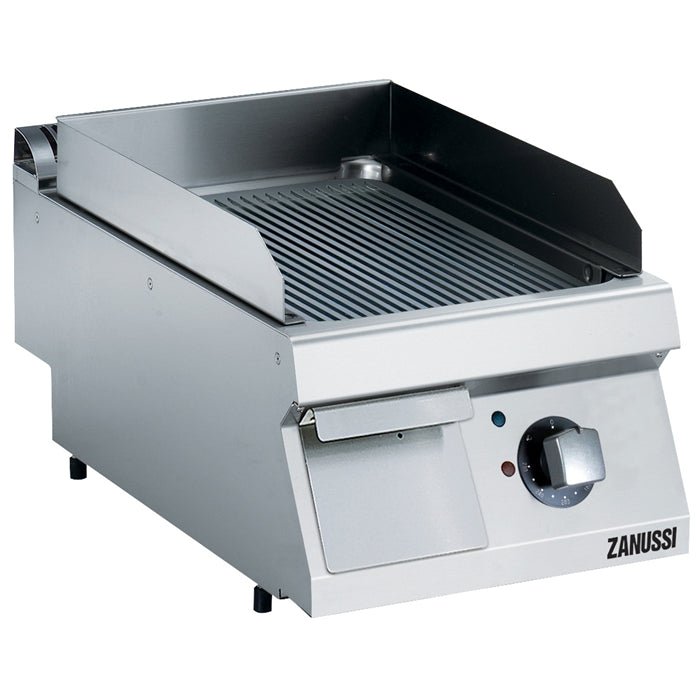 Zanussi 372332 400mm Electric Fry Top - Ribbed Brushed Chrome Plate
