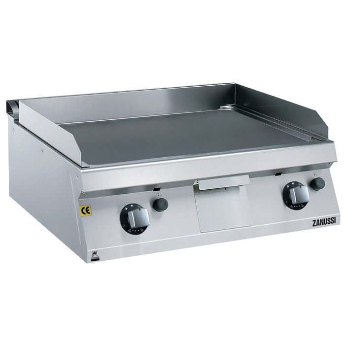 Zanussi 800mm Gas Fry Top Smooth Brushed Chrome Plate 372330