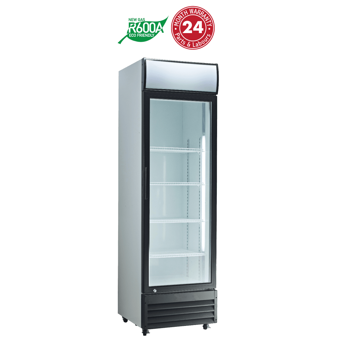 Exquisite DC400P One Glass Door Upright Display Fridge