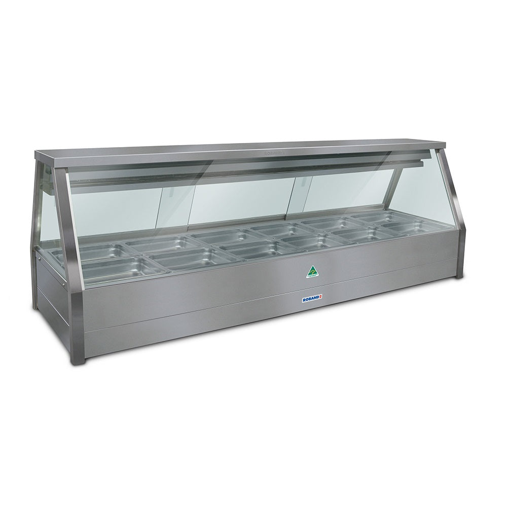 Roband EFX26RD Straight Glass Refrigerated Display Bar - 12 pans