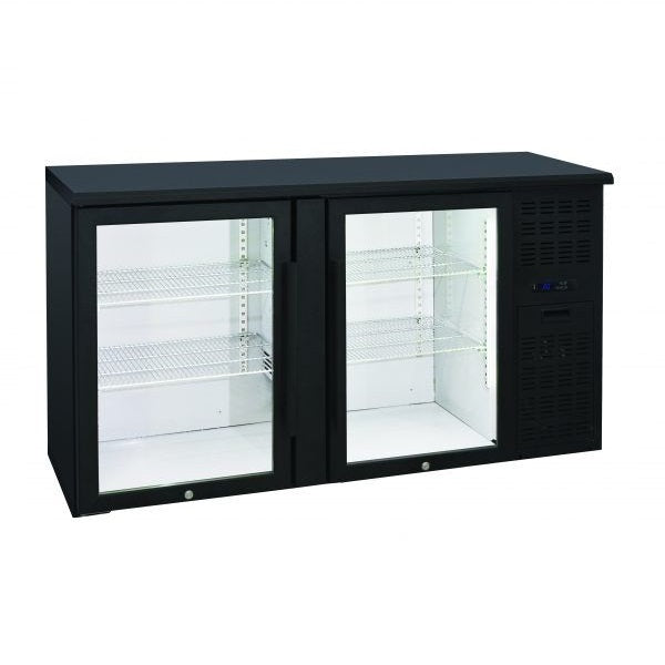 Anvil BBZ0200 Two Door Glass Backbar Fridge