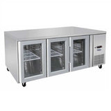 Atosa Glass Three Door Cooling Fridge Table 1795mm EPF3731