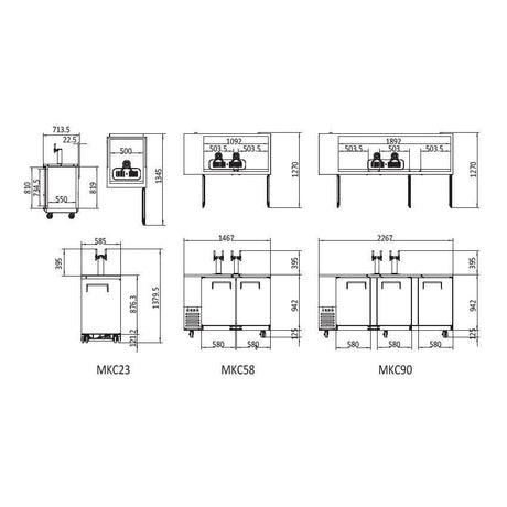 Atosa Keg Cooler Fridge MKC58