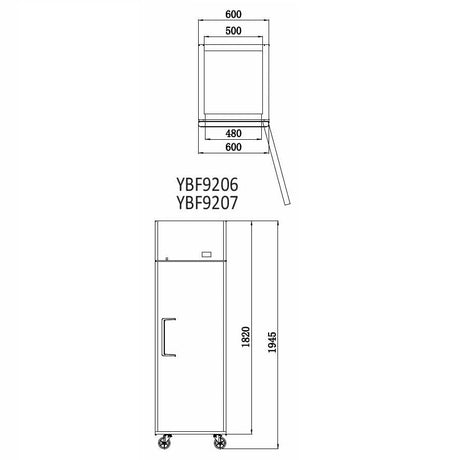 Atosa Single Door Top Mounted Fridge YBF9206