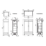 Atosa Single Glass Door Mounted Fridge P380WA