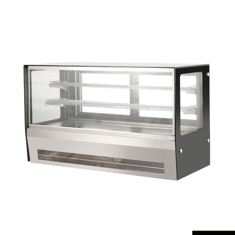 Counter top square 2 Shelves Glass cold food display - GN - 1200RT