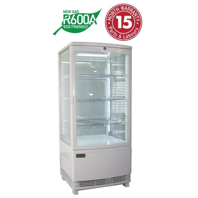 Exquisite CTD78LED Four Sided Glass Counter Top Display Fridge with LED