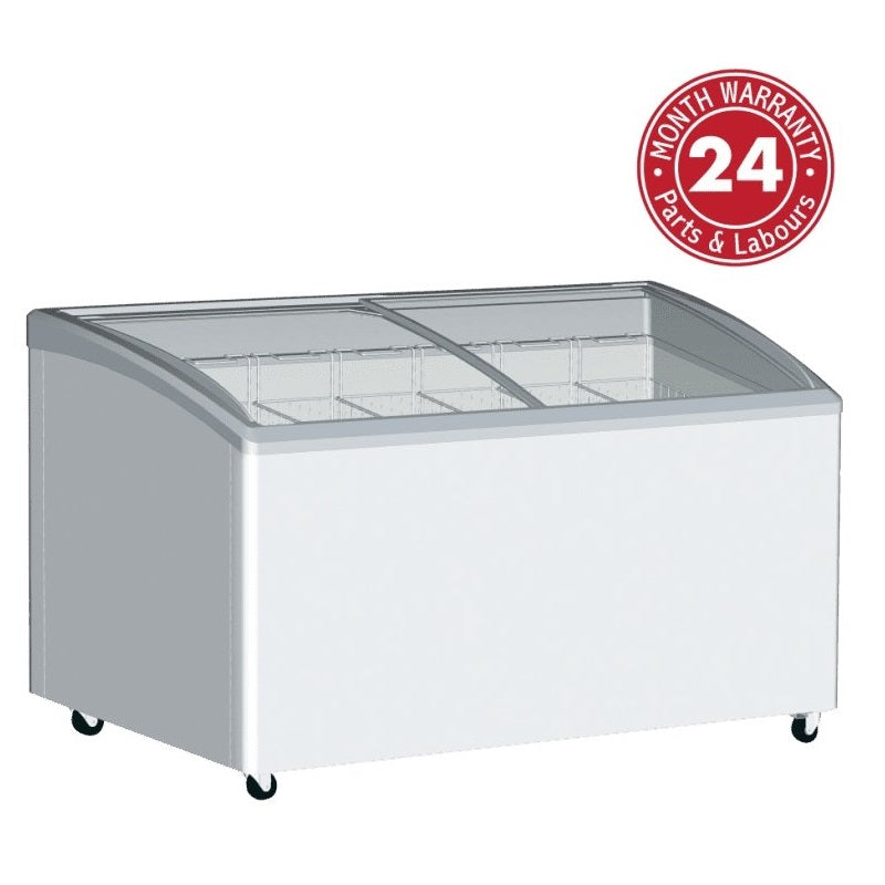 Exquisite SD575K Curved Glass Display Chest Freezer