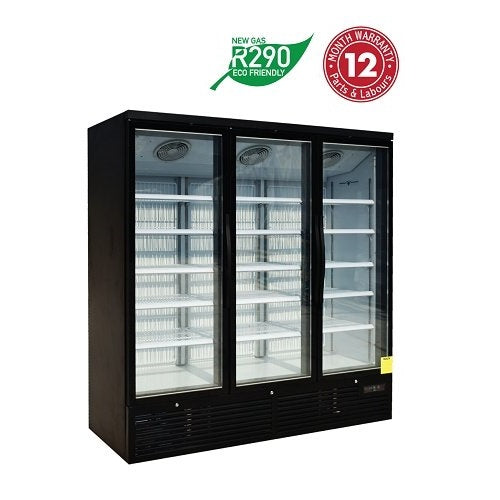 Exquisite SMC1500 Three Glass Door Upright Display Refrigerators