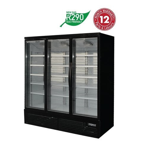 Exquisite SMF1500 Three Glass Door Upright Display Freezers