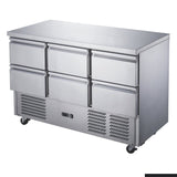 FED - X Six Drawer Salad Prep Fridge - XGNS1300D - 6D