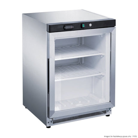 Fed - X Stainless Steel Upright Static Display Freezer XF200SG