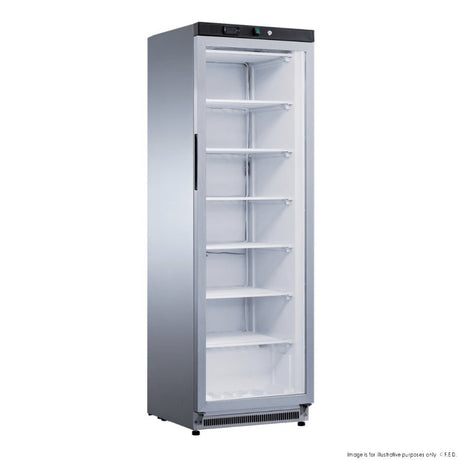 Fed - X Stainless Steel Upright Static Display Freezer XF400SG