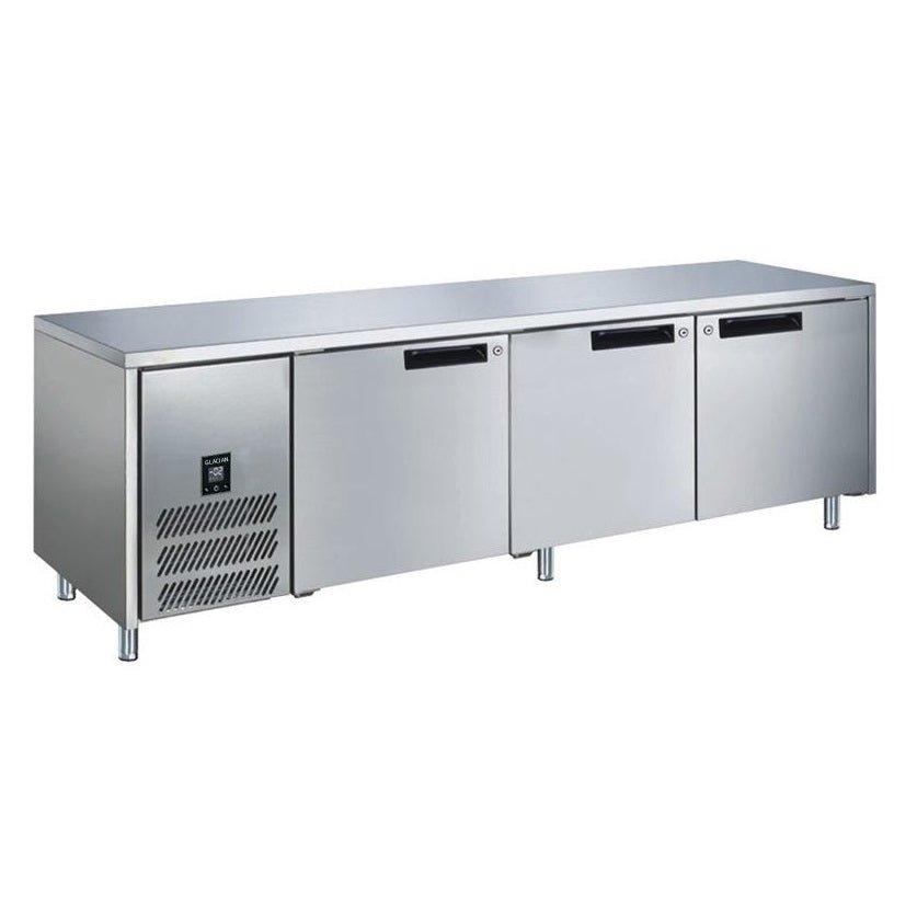 Glacian BCS72476 760mm Deep 3 Door S/S Underbench Fridge