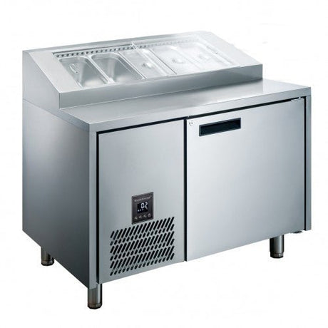 Glacian HBP1152 760mm Deep 1 Door S/S Pizza Prep Fridge