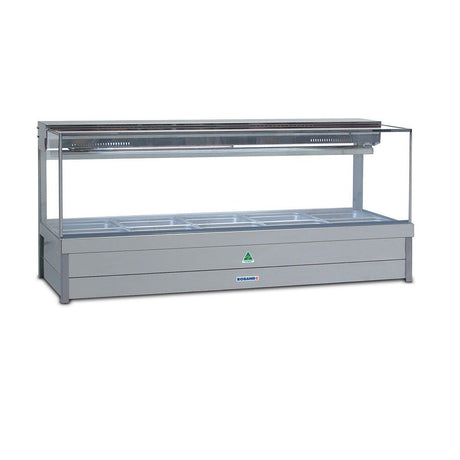 Roband SFX26RD Square Glass Refrigerated Display Bar - 12 pans