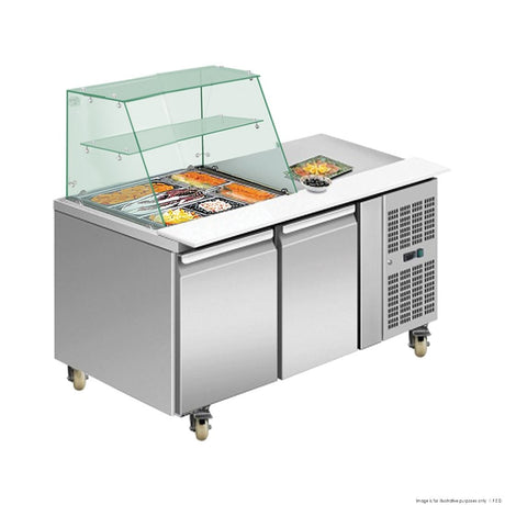 Thermaster two door DELUXE Salad Bar - THP2100SALGC