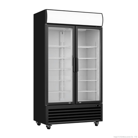 Thermaster Two Glass Door Colourbond Upright Drink Fridge LG - 730BP