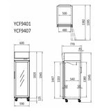 Top Mounted Single Door Glass Freezer