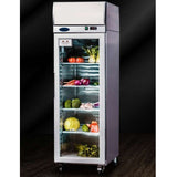 Top Mounted Single Door Glass Freezer