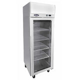 Top Mounted Single Door Glass Fridge