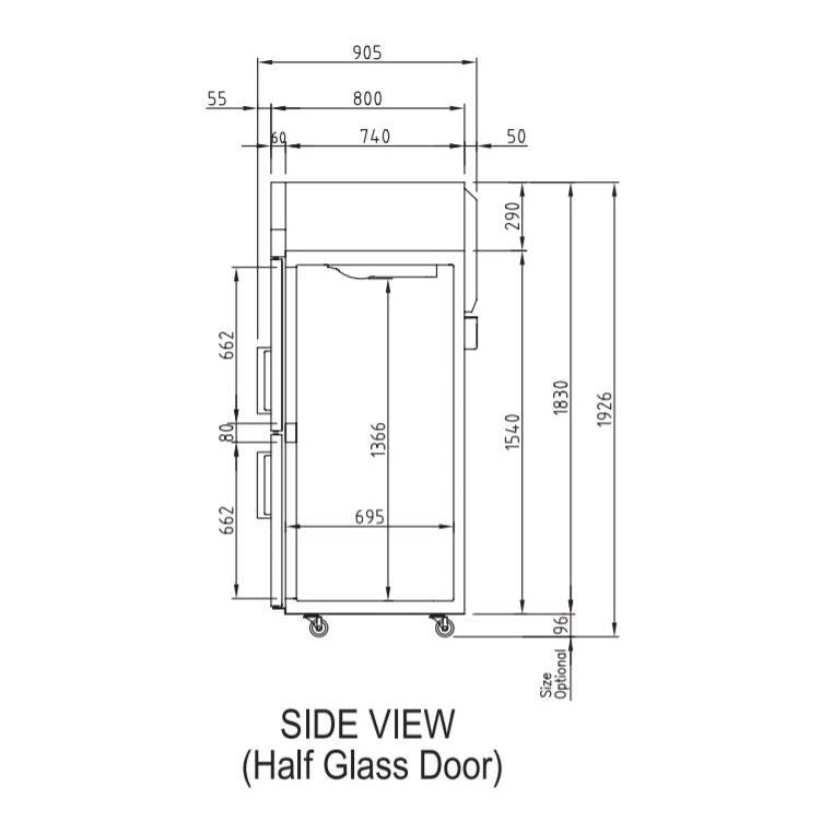 Turbo Air KF25-2G Top Mount Glass Door Freezer