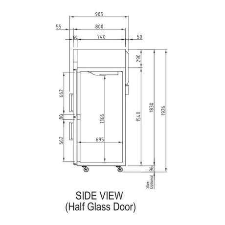 Turbo Air KF25-2G Top Mount Glass Door Freezer