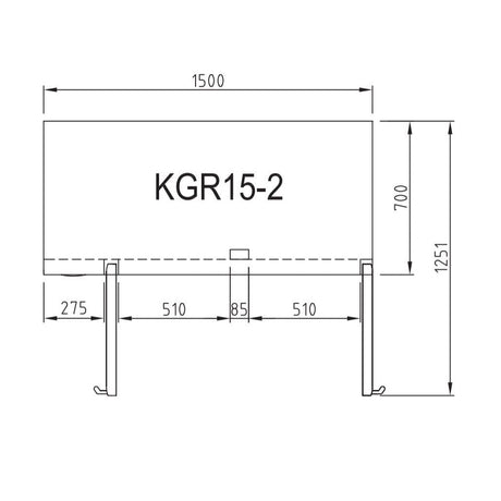 Turbo Air KGR15-2 Fridge Undercounter Glass Door