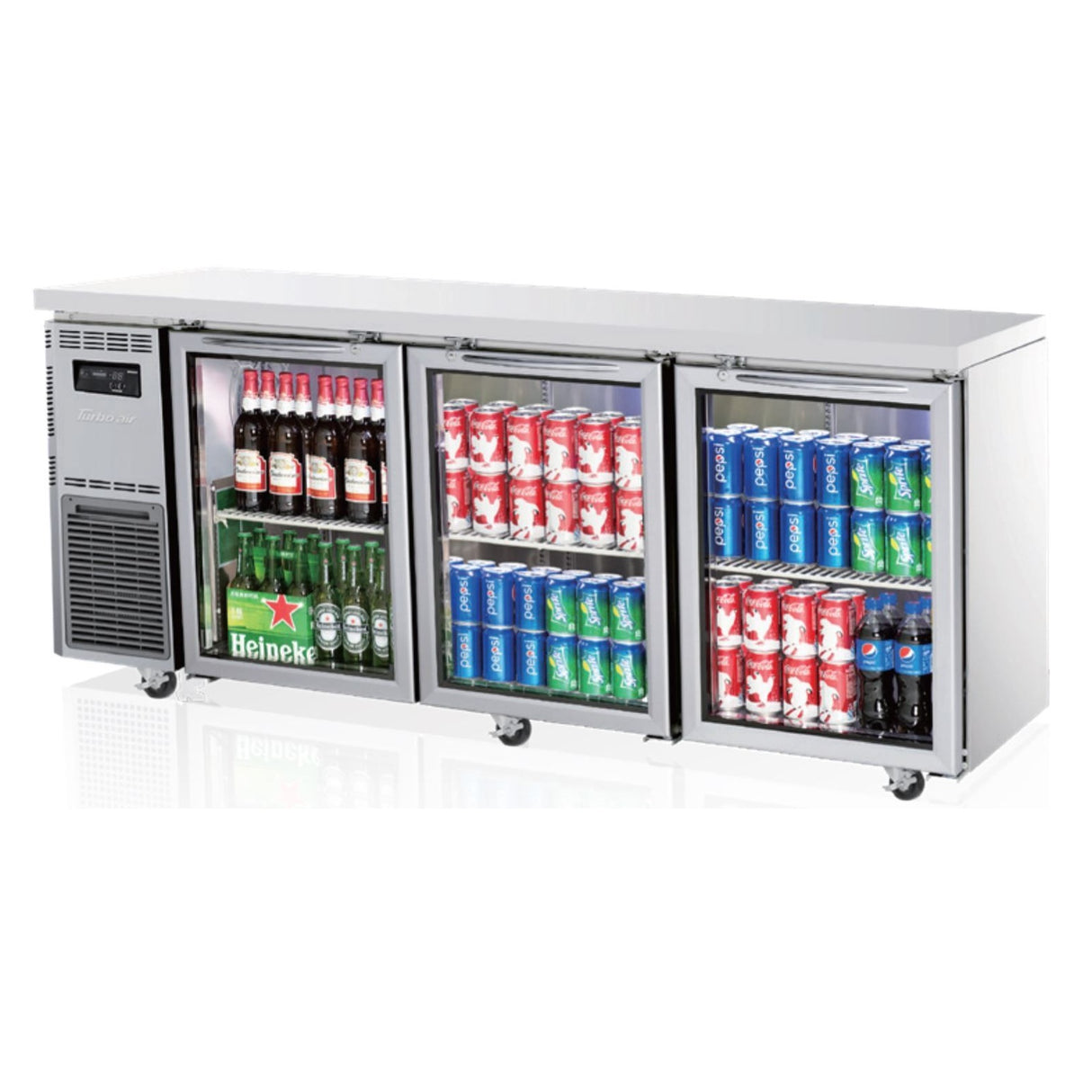 Turbo Air KGR18-3(600) Fridge Undercounter Glass Door