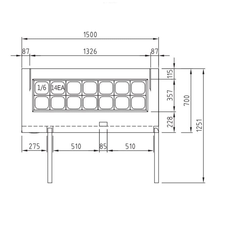 Turbo Air KHR15-2 Salad Side Prep Table Hood Lid