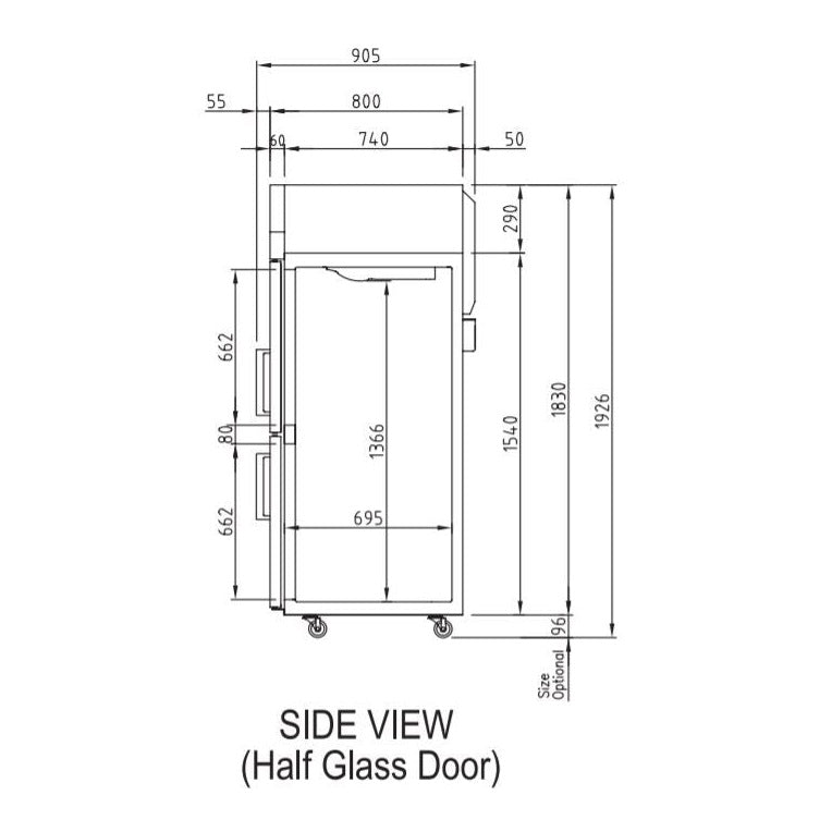 Turbo Air KR25-2G 2 Half Glass Door Fridge Upright