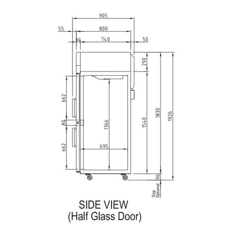 Turbo Air KR25-2G 2 Half Glass Door Fridge Upright