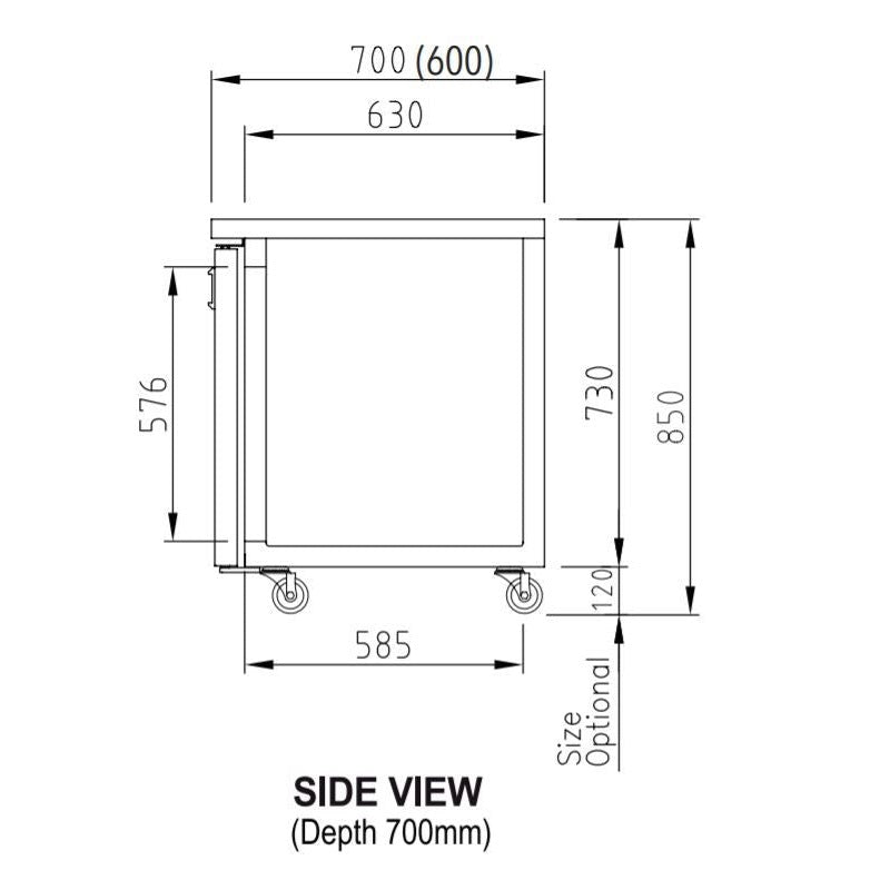 Turbo Air KUR12-2 Two Door Fridge Undercounter