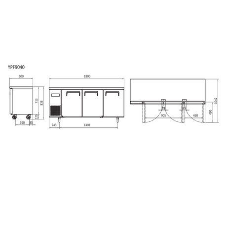 CERTIFICATION   Undercounter Fridge 1800 Mm