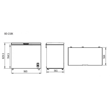 Atosa BD-218K 218L Commercial Chest Freezer